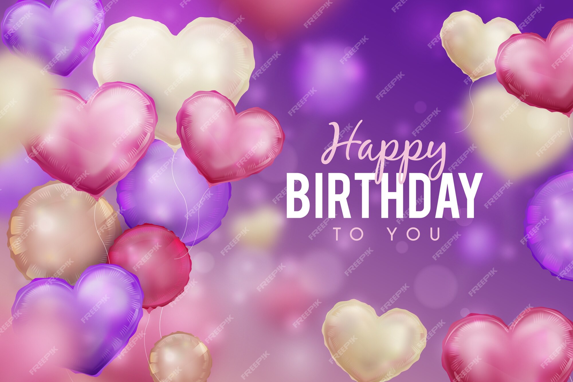 Premium Vector | Realistic happy birthday background