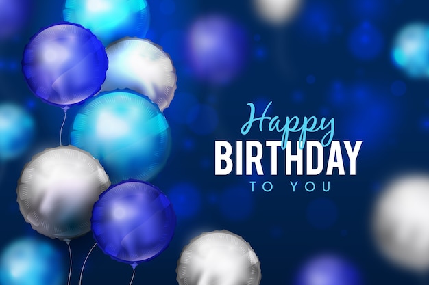 Vector realistic happy birthday background