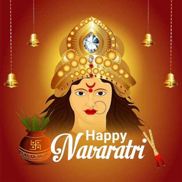 현실적인 행복 navratri 인도 축제 축 하 인사말 카드