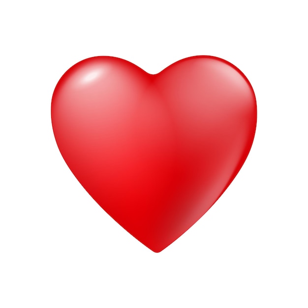 realistic heart shape closeup romantic red glossy heart shape set for valentines day
