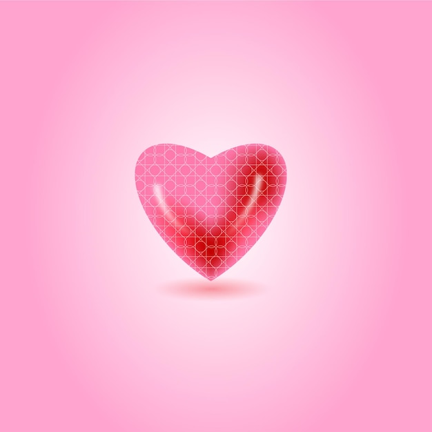Реалистичная форма сердца форма сердца 3d форма сердца форма сердца с узором