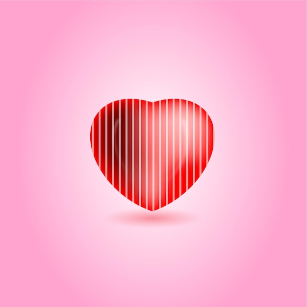 Realistic heart shape heart shape 3d heart shape heart shape with the pattern