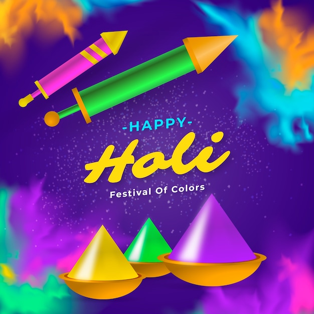 Illustrazione realistica di holi