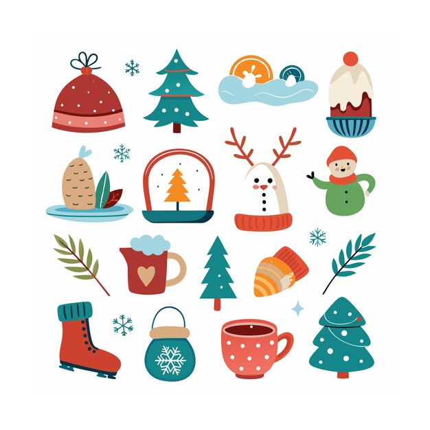 Vector realistic holiday and seasonal icons set