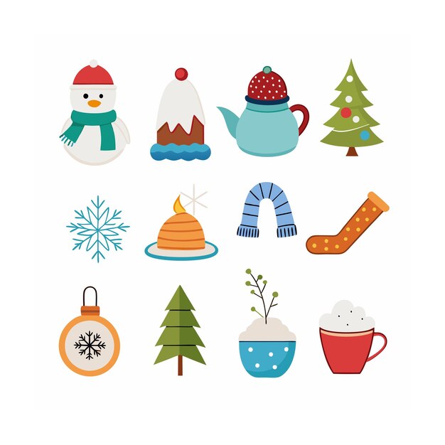 Vector realistic holiday and seasonal icons set