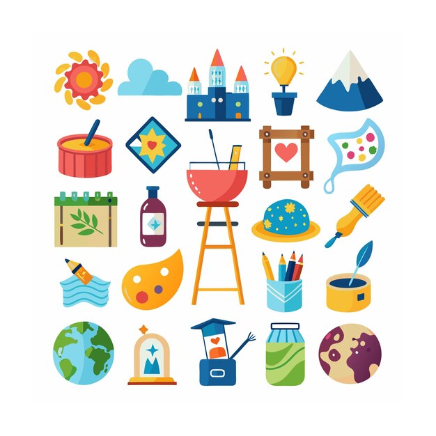 Vector realistic holiday and seasonal icons set