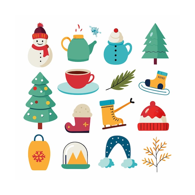 Vector realistic holiday and seasonal icons set