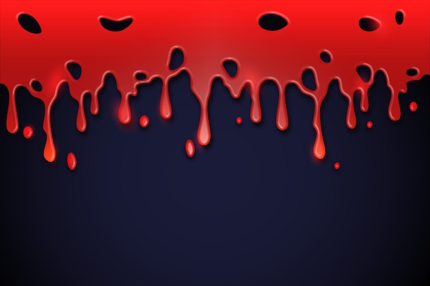 Realistic horror blood dripping background