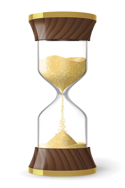 Vector realistic hourglass clock