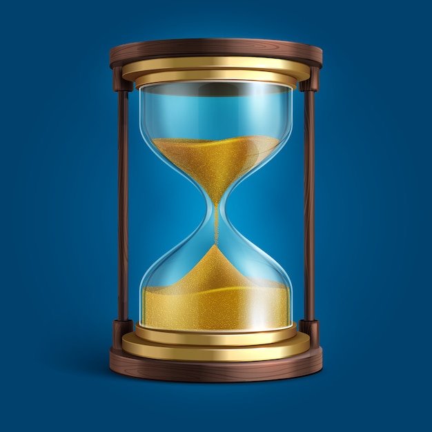 realistic hourglass, sand clock timer  
