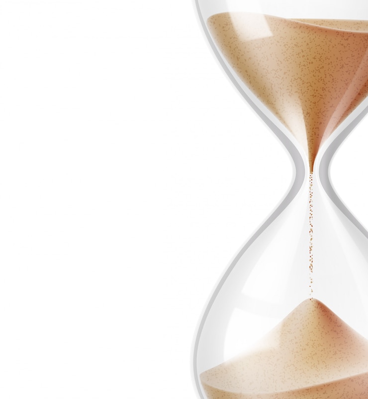 Vector  realistic hourglass sandglass 3d  