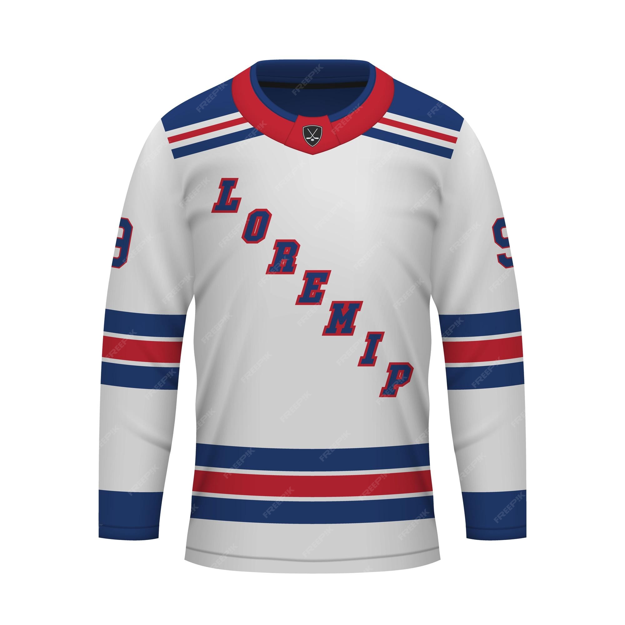 Premium Vector | Realistic ice hockey away jersey new york rangers ...