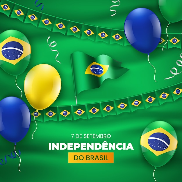 realistic illustration for 7 de setembro celebration
