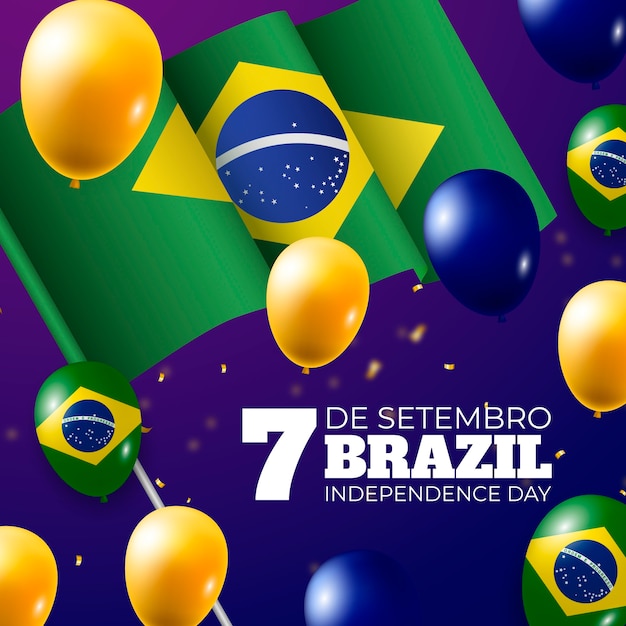 realistic illustration for 7 de setembro celebration