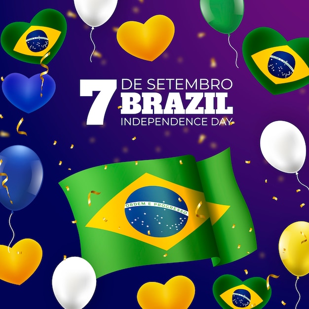 realistic illustration for 7 de setembro celebration