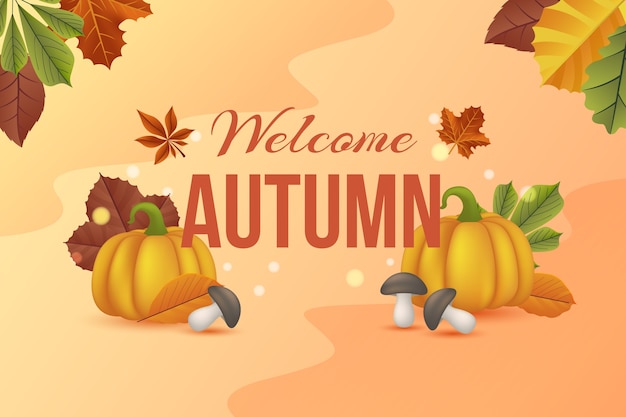 Vector realistic illustration for autumn