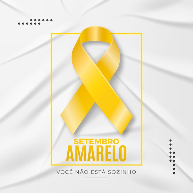 Vector realistic illustration for brazilian suicide prevention month