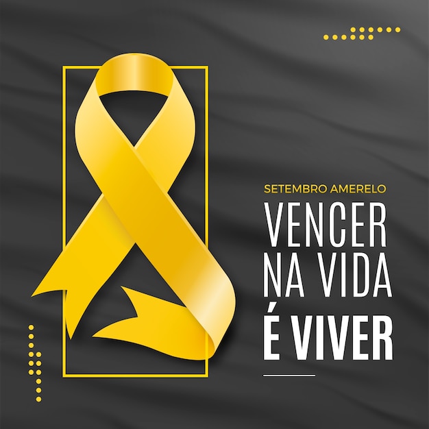 Vector realistic illustration for brazilian suicide prevention month