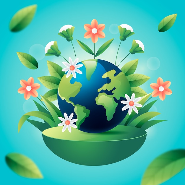 Vector realistic illustration for earth day celebration