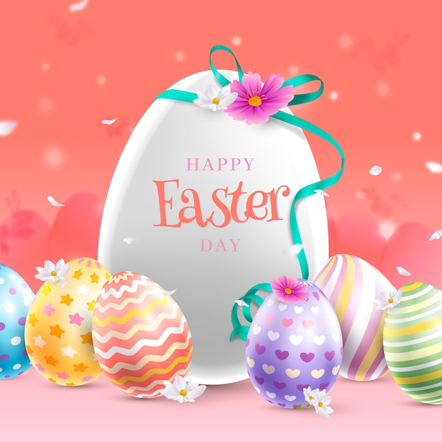 Vector realistic illustration for easter holiday