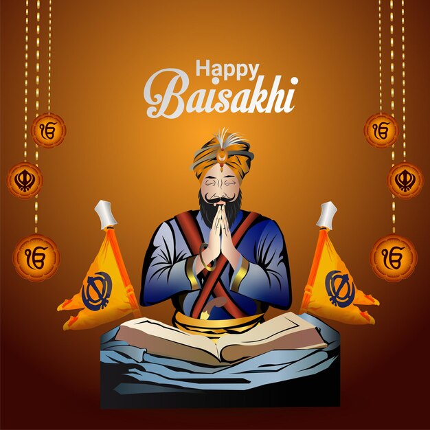 Illustrazione realistica di felice celebrazione baisakhi