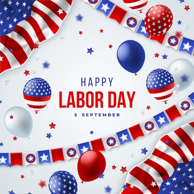 Vector realistic illustration for labor day celebration