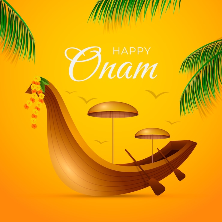 Vector realistic illustration for onam celebration