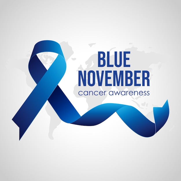 Realistic illustration for prostate cancer awareness month novembro azul vector