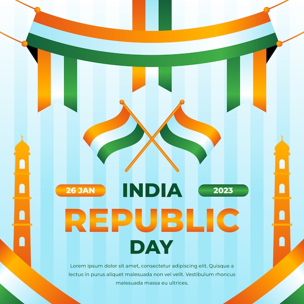 Realistic illustration for republic day celebration