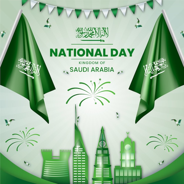 Realistic illustration for saudi national day