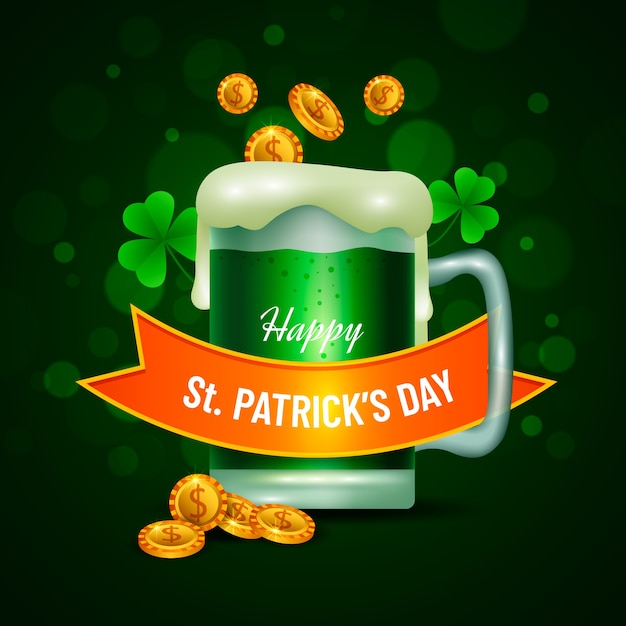 Vector realistic illustration for st patrick's day celebration