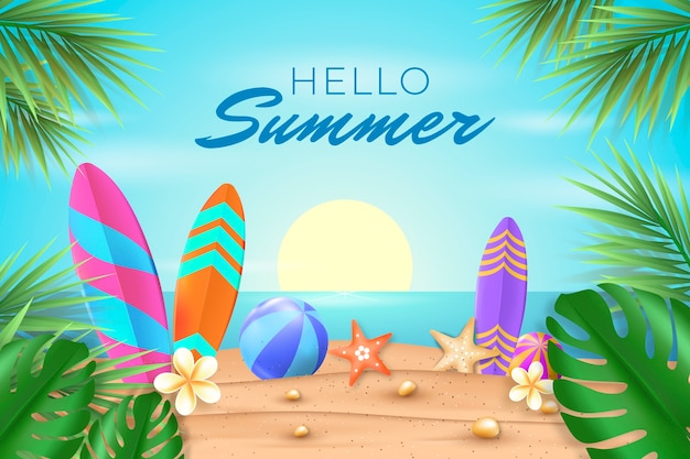 Vector realistic illustration for summer season