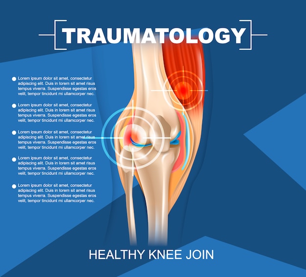 Реалистичная иллюстрация травматология медицина в 3d
