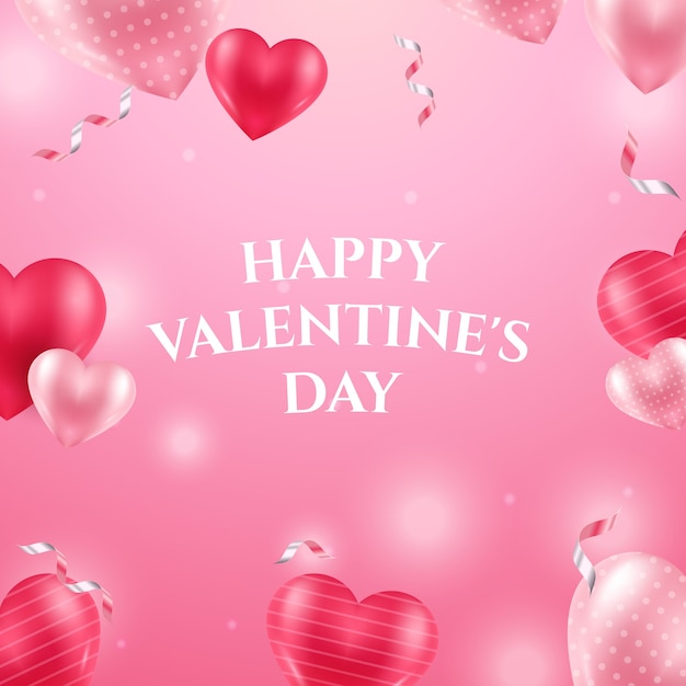 Vector realistic illustration for valentine's day