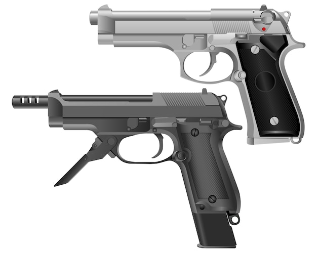 Realistic image of the modern pistol