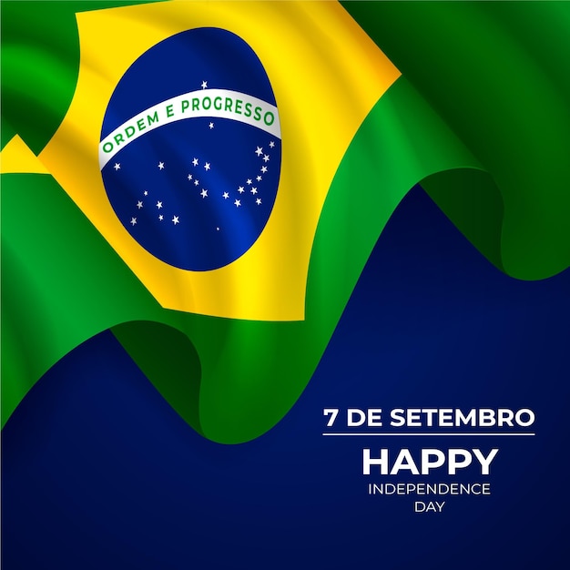 Vector realistic independence day of brazil