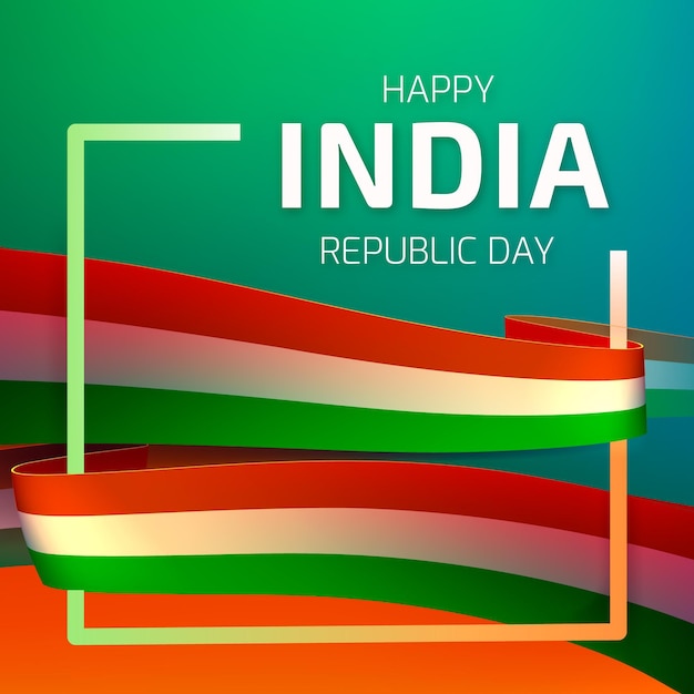 Vector realistic indian republic day