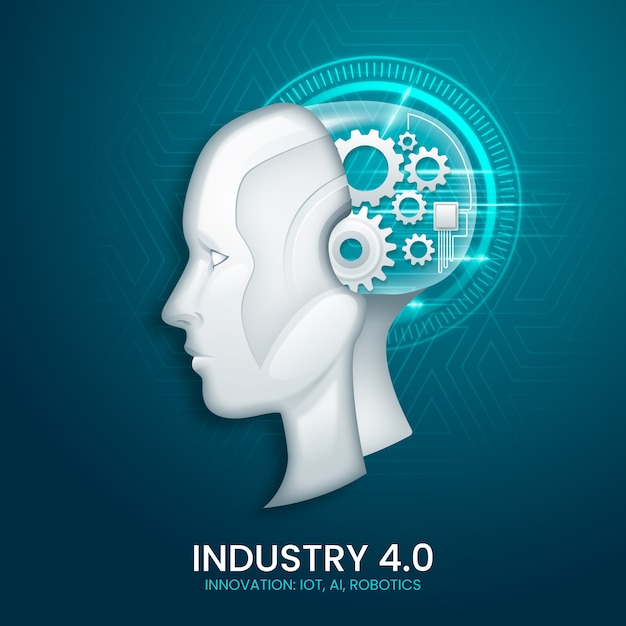 Vector realistic industry 4.0 illustration