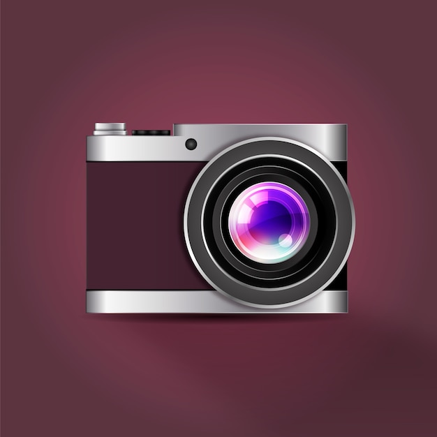 Realistic instant photo camera