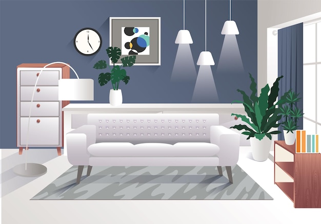 Vector realistic interior design elements vector