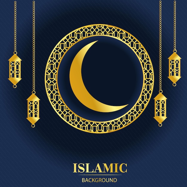 Realistic Islamic background premium vector