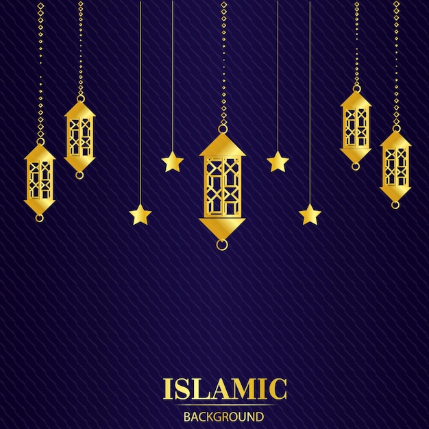 Realistic Islamic background premium vector