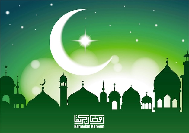 realistic islamic greetings isolated or ramadan kareem card design template background