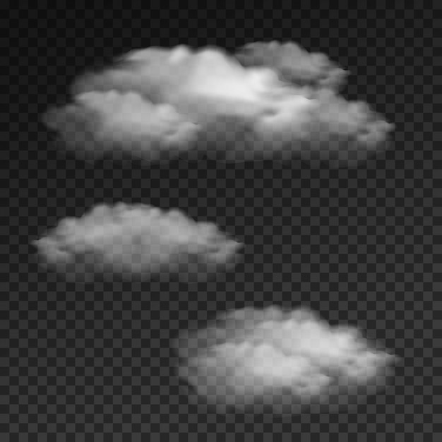 realistic isolated cloud on transparent