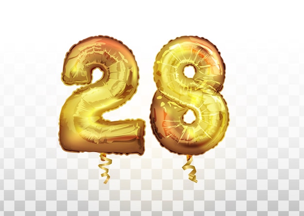 Realistic isolated golden balloon number