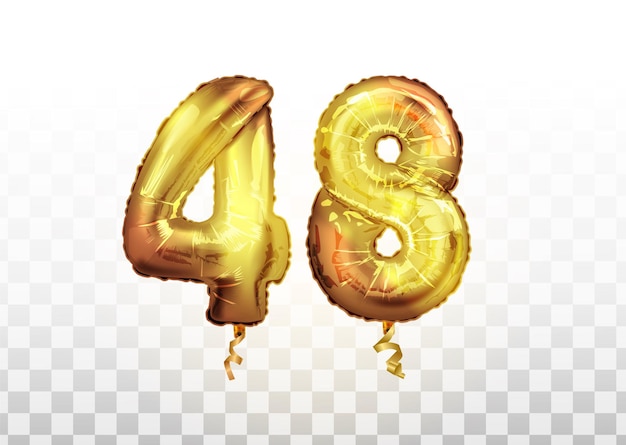 Realistic isolated golden balloon number