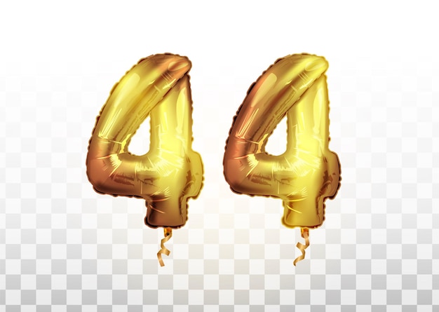 Realistic isolated golden balloon number