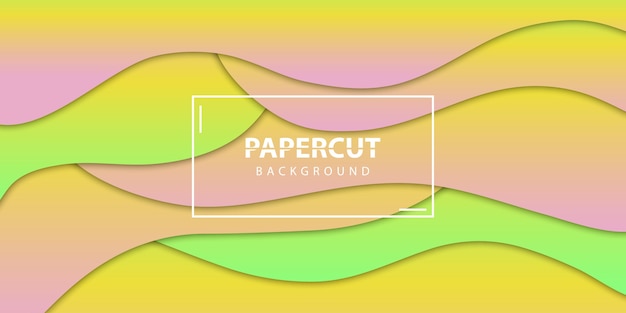 현실적인 격리 된 papercut 레이어 배경