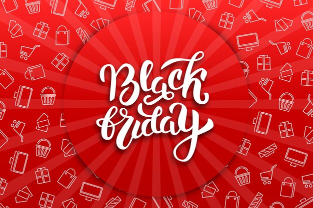 Vettore banner promozionale isolato realistico per il black friday