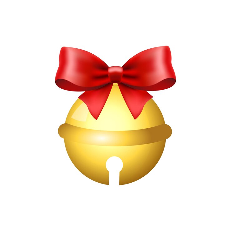 Вектор реалистичный вектор рождественского украшения jingle bell
